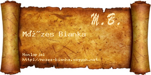 Mózes Bianka névjegykártya