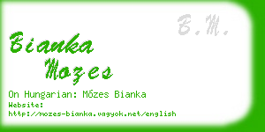 bianka mozes business card